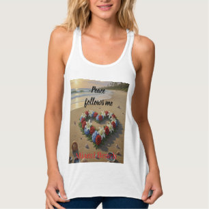 Camiseta Con Tirantes Peace Follows Me Beautiful Beach Floral T-Shirt