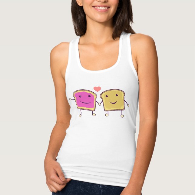 Camiseta Con Tirantes Peanut Butter and Jelly (Anverso)