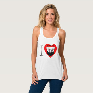 Camiseta Con Tirantes Peluche barbudo de las señoras LUV