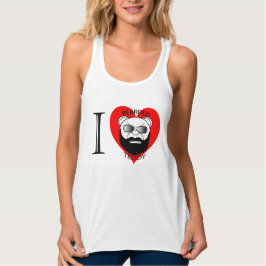 Camiseta Con Tirantes Peluche barbudo de las señoras LUV