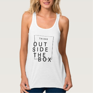 Camiseta Con Tirantes Pensar Fuera De La Caja   MODA INSPIRADORA