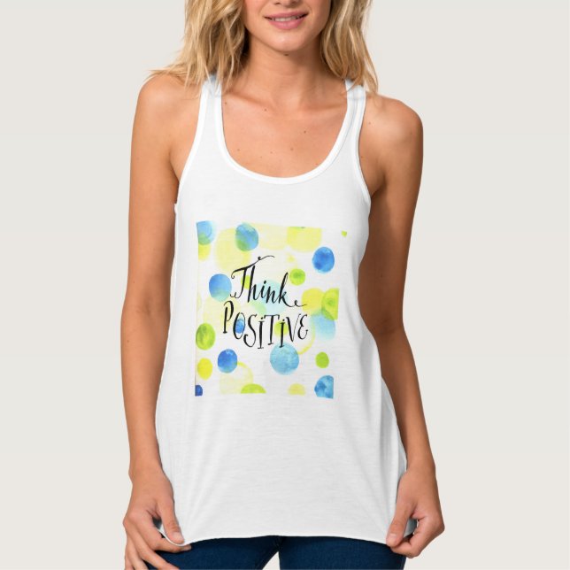 Camiseta Con Tirantes Pensar positivo (Anverso)