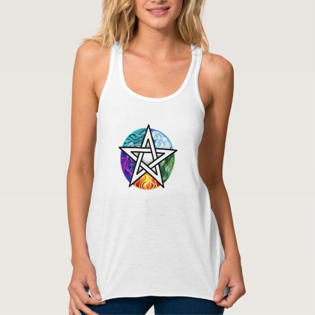 Camiseta Con Tirantes Pentagrama de Wiccan (Anverso)