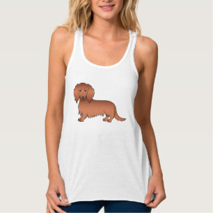Camiseta Con Tirantes Perrito De Dibujos Animados Adorable Dachshund Pel