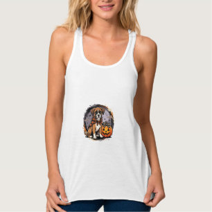 Camiseta Con Tirantes Perro Boxer Calabaza de Halloween Sublimación