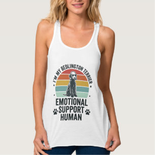 Camiseta Con Tirantes Perro de apoyo emocional Bedlington Terrier Vintag