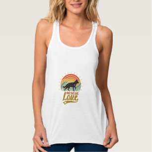 Camiseta Con Tirantes Perros Amor Rescate Árboles Puesta Sol Retro