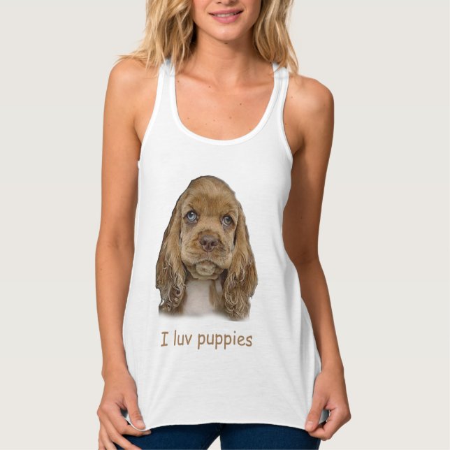 Camiseta Con Tirantes Perros de Cachorro (Anverso)