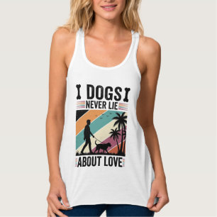 Camiseta Con Tirantes Perros Nunca Mienten Sobre El Amor Vintage Paseand