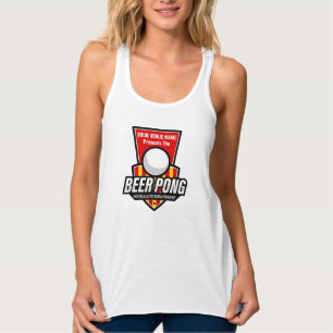 Camiseta Con Tirantes Personaliza este logotipo de Beer Pong