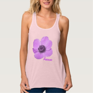 Camiseta Con Tirantes Personalizable Girly Pink Anemone T Shirt