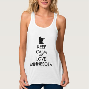 Camiseta Con Tirantes Personalizable MANTENGA CALMA Y AME A MINNESOTA
