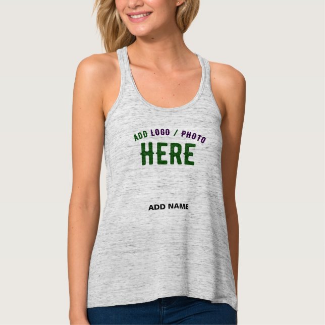 CAMISETA CON TIRANTES PERSONALIZABLE MODERNO ELEGANTE ASH VERIFICADO MAR (Anverso)