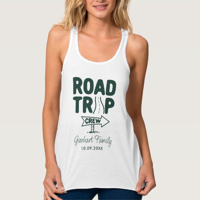 Camiseta Con Tirantes Personalizado Anual de Viaje por Carretera (Anverso)