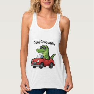 Camiseta Con Tirantes Personalizado de cocodrilo Guay en gafas de sol co