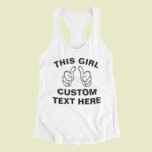 Camiseta Con Tirantes Personalizado Este Chica - añada su propio texto a
