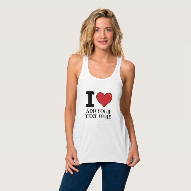 Camiseta Con Tirantes Personalizado I corazón (Anverso completo)