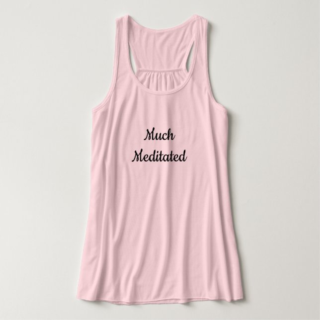 Camiseta Con Tirantes Personalizado Mucha meditación de la flor tanque d (Diseño del anverso)
