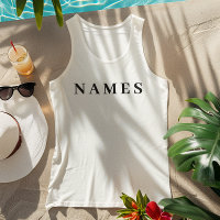 Personalizado negro simple Añadir su nombre elegan