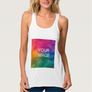 Camiseta Con Tirantes Personalizar Elegant Moderno Modelo Blanco