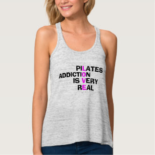 Camiseta Con Tirantes Pilatos Adicción - Pilates Tanque muscular para mu