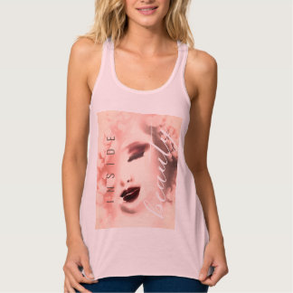 Camiseta Con Tirantes Pintura de color de agua de belleza interior