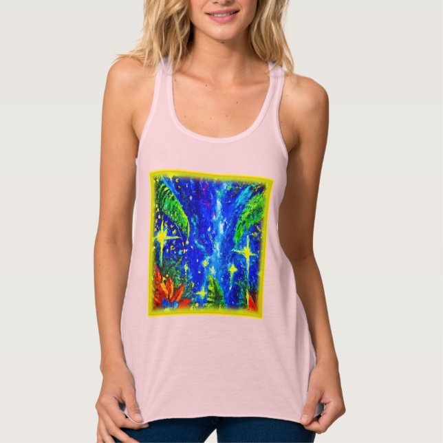 Camiseta Con Tirantes Pintura de estrellas de la jungla. ¡Hazte con una  (Anverso)