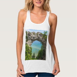 Camiseta Con Tirantes Piragüismo En La Cima Del Arco De Rock