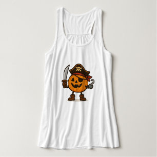 Camiseta Con Tirantes Pirata de Halloween Jack-o-Lantern