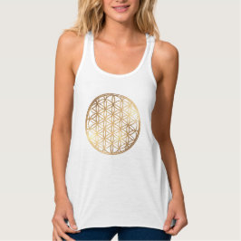 Camiseta Con Tirantes PixDezines Flor de la Vida / Falso Oro