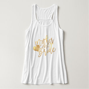 Camiseta Con Tirantes PixDezines Madre de la novia/Faux Gold Script