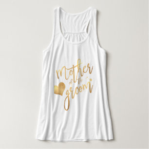 Camiseta Con Tirantes PixDezines Madre del Novio/Guión Dorado Falso