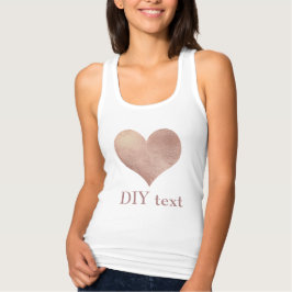 Camiseta Con Tirantes PixDezines Rosa Corazón de oro