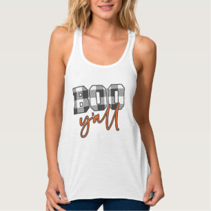 Camiseta Con Tirantes Plaid Boo Y'all Fun Halloween