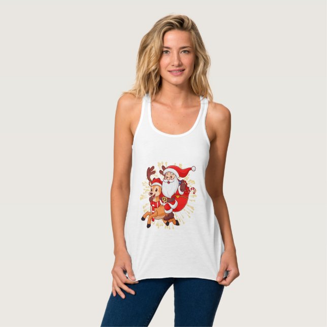 Camiseta Con Tirantes **"Playful Santa Claus Design – Fun and Festive Ch (Anverso completo)