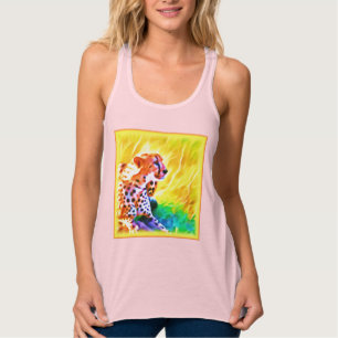 Camiseta Con Tirantes Poderosa Pintura De Animales Chita. ¡Hazte con una