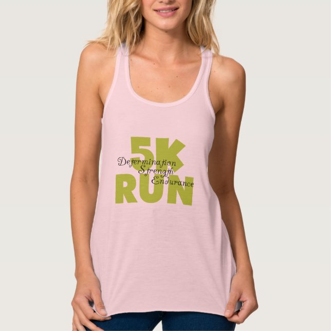 Camiseta Con Tirantes Primavera Verde 5K Run (Anverso)