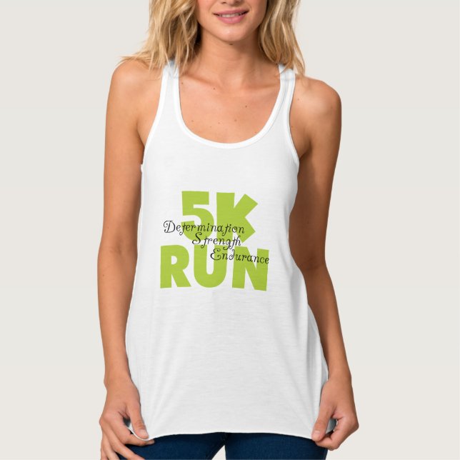 Camiseta Con Tirantes Primavera Verde 5K Run (Anverso)
