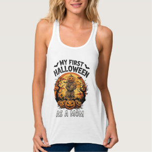 Camiseta Con Tirantes Primer Halloween como mamá calabaza espantapájaros