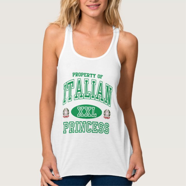Camiseta Con Tirantes Princesa italiana linda (Anverso)