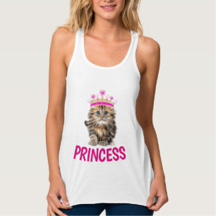 Camiseta Con Tirantes PRINCESS CAT kITTEN camisetas, damas Chicas
