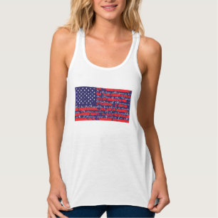 Camiseta Con Tirantes Promesa de Alegencia Bandera Americana