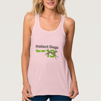 Camiseta Con Tirantes Proteja los perros - voto sí en 13