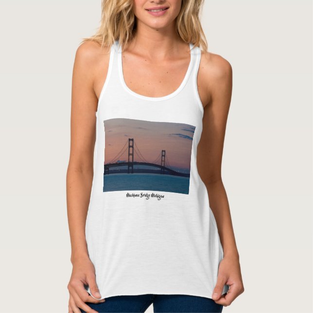 Camiseta Con Tirantes Puente Mackinac En La Parte Superior Del Dedo (Anverso)