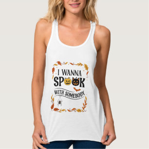 Camiseta Con Tirantes Quieres Asustar a Alguien Calabazas de Halloween A