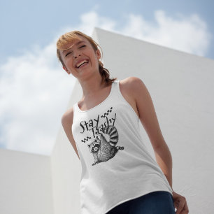 Camiseta Con Tirantes Raccoon Stay Trashy