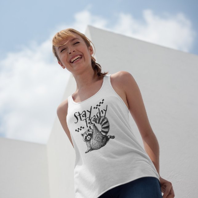 Camiseta Con Tirantes Raccoon Stay Trashy (Subido por el creador)