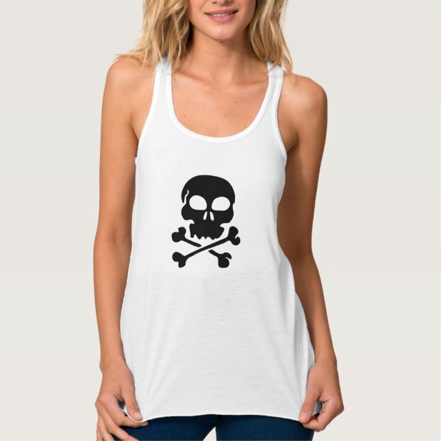 Camiseta Con Tirantes Racerback Tank Top-Skull (Anverso)
