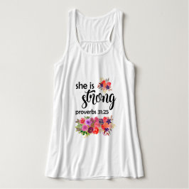 Camiseta Con Tirantes Ramo Floral Colorido | Ella Es Fuerte
