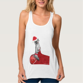 Camiseta Con Tirantes Raras damas de Chiste de Santa Pinup Navidades en 